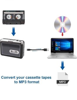 Walkman RYBOZEN BR602 převod kazet na MP3, nový - 6