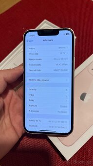 Prodám růžový iPhone 13mini 128GB-top stav - 6