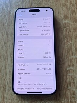 Apple iPhone 15 Pro Max 256GB Black Titanium - 6
