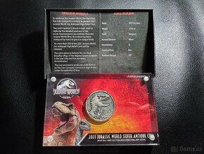 Stříbrná mince 2oz Antique JURASSIC WORLD 2021 lim. - 6