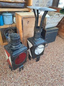 Nádražní signální lampa s krytem - 6