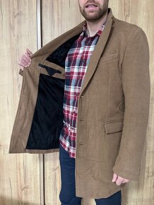 Podzimní béžový pánský kabát - NOVÝ - 6