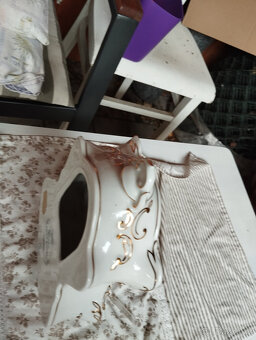 Staré porcelánové hodiny Royal Dux České Baroko,staré hodiny - 6