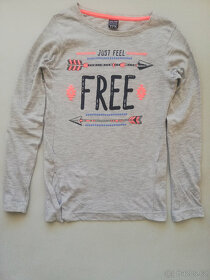 Prodám dívčí trika s dlouhým rukávem (NOVÉ i nošené) - 8 ks. - 6