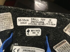 Prodám dětskou cyklo přilbu Specialized Small Fry ve 50-55c - 6