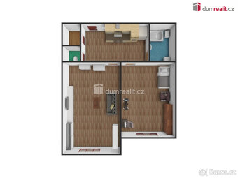 Pronájem bytu 2+1, 2.patro, 55 m2 + 5 m2 balkon, Praha 10- V - 6