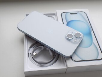 APPLE iPhone 15 128GB Blue - ZÁRUKA - TOP STAV - 6