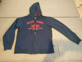 ALPHA INDUSTRIES - MIKINA MODRÁ ZIPOVÁ, velikost "L" - 6