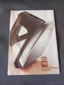 Retro napařovací žehlička ETA 0271 s krabicí a návodem - 6