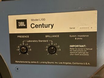 repro soustavy JBL L-100 Century -limitovaná série 1970-1978 - 6