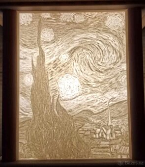Lucerna na baterky, 3D tisk -s obrázky Van Gogha - 6
