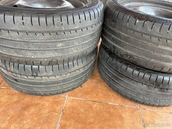 4x plechové disky 4x108 R16, letní pneu 80 % - 6