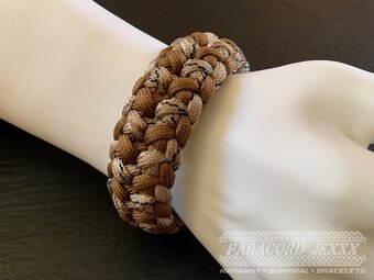 Paracord náramek (19 cm) Desert Camo - brown - 6