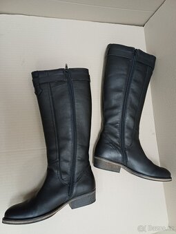 Černé kožené kozačky vel.38 - 6