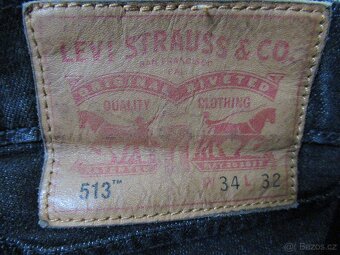 pánské džíny + opasek LEVIS 513 34/32 - 6