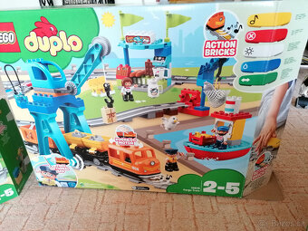 Lego duplo vláček, koleje, bagr, náklaďák, jeřáb.. - 6