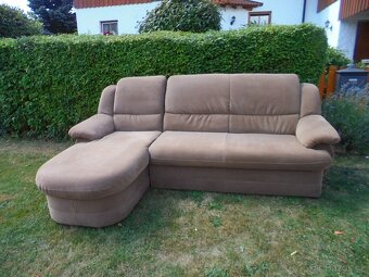 rohová, sedací souprava, barva nugat, alcantara - 6