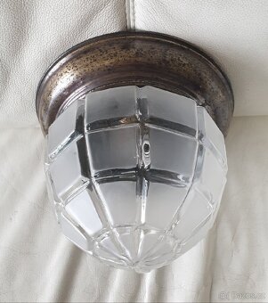 Starožitná stropnice mosaz art deco prolamované II - 6