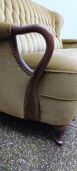 Gauč, sedačka, rustikální nábytek, masív, semiš - 6