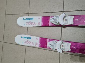 Dětské lyže Elan 100 cm + lyžáky + hůlky - 6