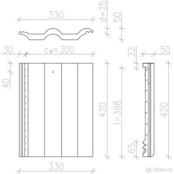Střešní krytina - Betonpres Exclusiv, Břidlicově černá - 6