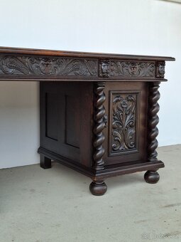 Unikátní viktoriánský psací stůl GREEN MAN - 6