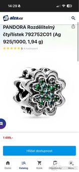 Pandora náramek + přívěsky - 6