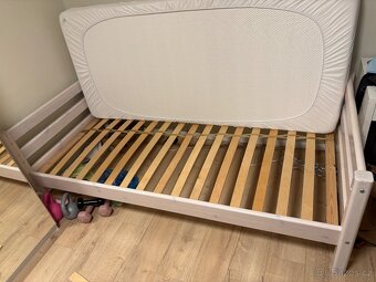 Postel FLEXA - borovicové masivní dřevo (bělená) - 6