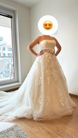 Luxusní značkové svatební šaty nové - 6