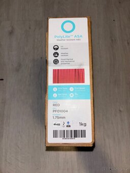 Polymaker PolyLite ASA 1,75mm 1kg 3ks Natural, Grey, Red - 6
