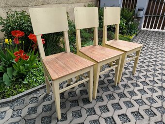 Starožitné kuchyňské selské židle - 30. léta - 6