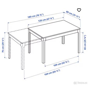 Jídelní stůl Ekedalen (IKEA) rozkládací - 6