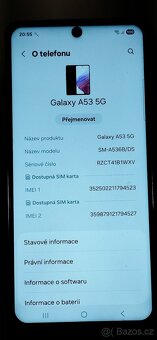 Prodám Samsung Galaxy A53 5G, 6GB/128GB, stav A - 6