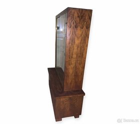 Art deco knihovna / vitrína, 30. léta, leštěný ořech - 6