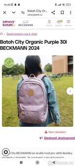 Batoh / aktovka + pouzdro - Beckmann City Organic purple - 6