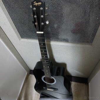 Elektro-akustická kytara Squier Fender SA-105CE, krásný stav - 6