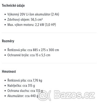 Benzínová řetězová pila  peformance - 6