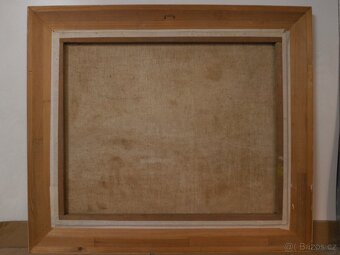 Obraz,plátno,podzimní sklizeň obilí, signováno - 6