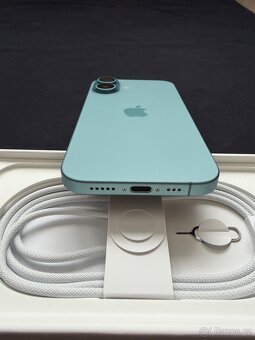 Prodám iPhone 16, 128GB, modrozelený, záruka do 20. 9. 2026 - 6