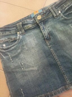 2x sukně vel. 42- džínová a šifonová zn. Tchibo a Jeans - 6