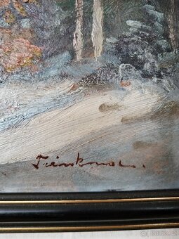 obraz ZIMNÍ KRKONOŠE, olej, sign. L. Trinkmoc - 6
