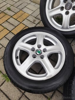 ALU 5x100 r15 ŠKODA + LETNÍ PNEU - 6