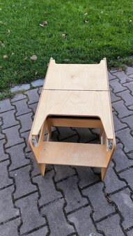 Craffox multifunkční dřevěná učící věž - dětský stoleček - 6