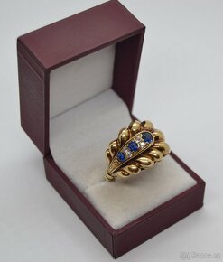Masivní zlatý prsten s brilianty - 6