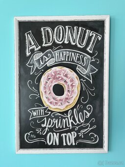 8 ks obrazů s motivy nápojů a donutů - 6