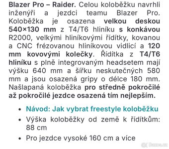 Koloběžka freestyle Blazer PRO silver Raider - 6