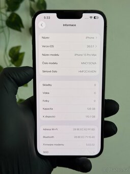 iPhone 13 Pro Max 128GB zelený - 100% baterie - 6