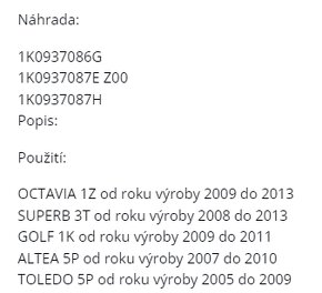Řídící jednotka komfortu BCM Superb II, Octavia II, ... - 6