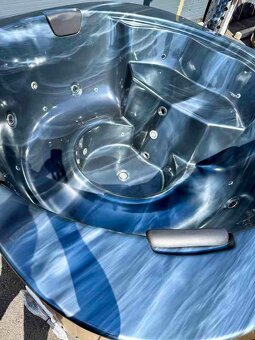 Koupací sud Marble čtverec, mramor modrá - 6