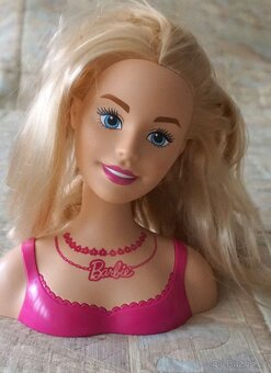 Dětská česací hlava BARBIE výška 21 cm - 6